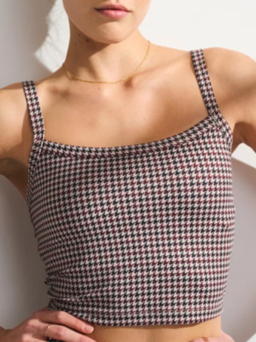 YPB Houndstooth XXS Sports Bra Tank Top